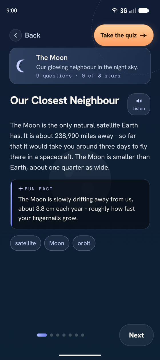 An illustrated lesson about the Moon
